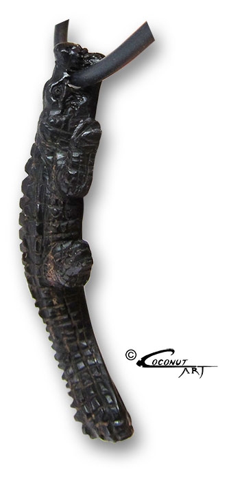 Kokosanhänger Krokodil