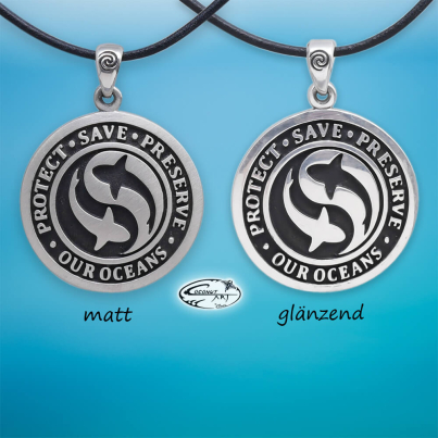 Anhänger Shark Yin Yang glänzend/matt