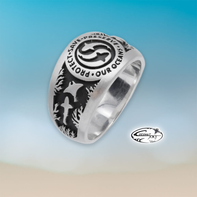Ring 'Shark Yin Yang Ocean' DETAIL 1