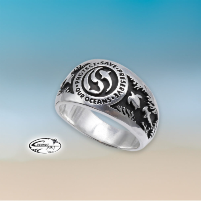 Ring 'Shark Yin Yang Ocean' DETAIL 3