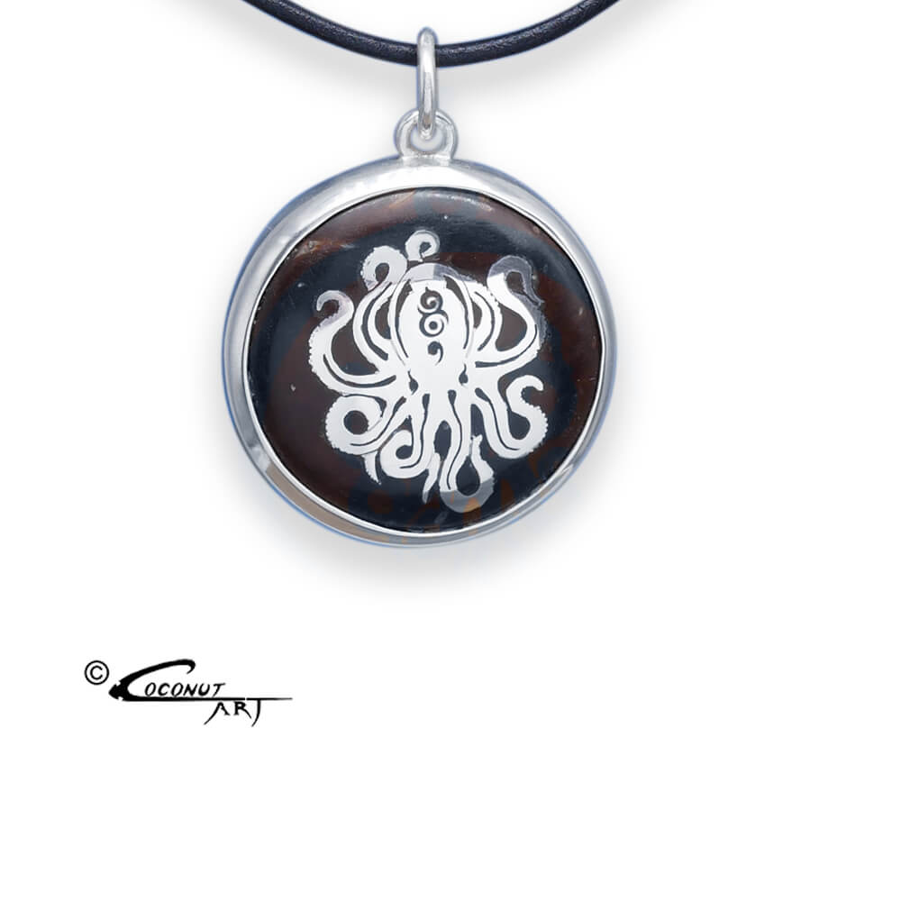 Coconutart - Anhänger 'Octopus-Inlay'