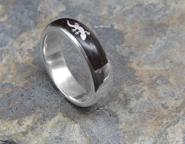Ring Gecko-Inlay Small